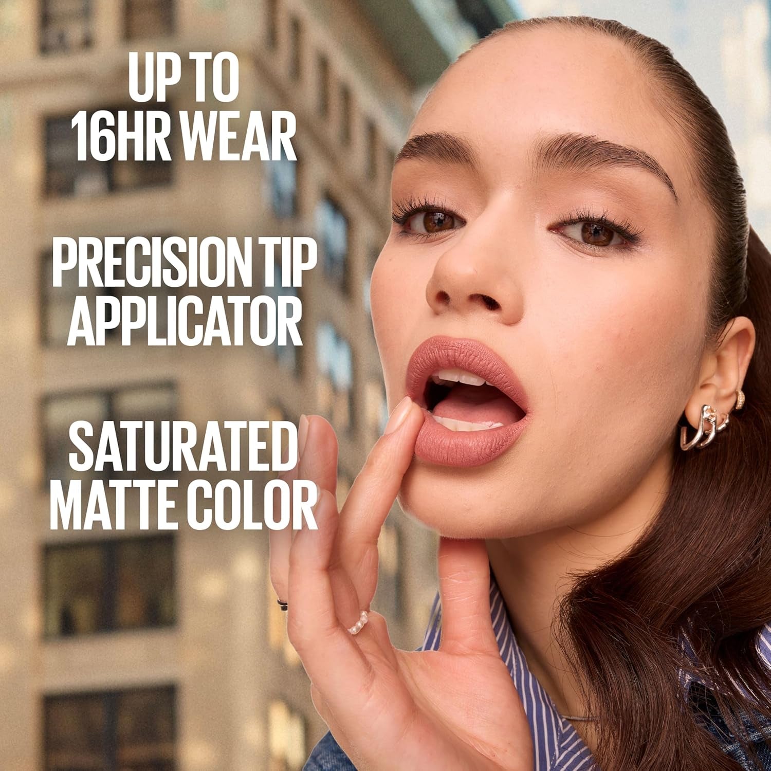 Maybelline Super Stay Matte Ink Liquid Lipstick Makeup, Long Lasting High Impact Color, up to 16H Wear, Exhilarator, Ruby Red, 1 Count